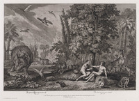 KG 01111
<br/>
Adam en Eva en de zondeval (serie 12 bladen)
<br/>
<em>Ridinger, Johann Elias (1698-1767)</em>